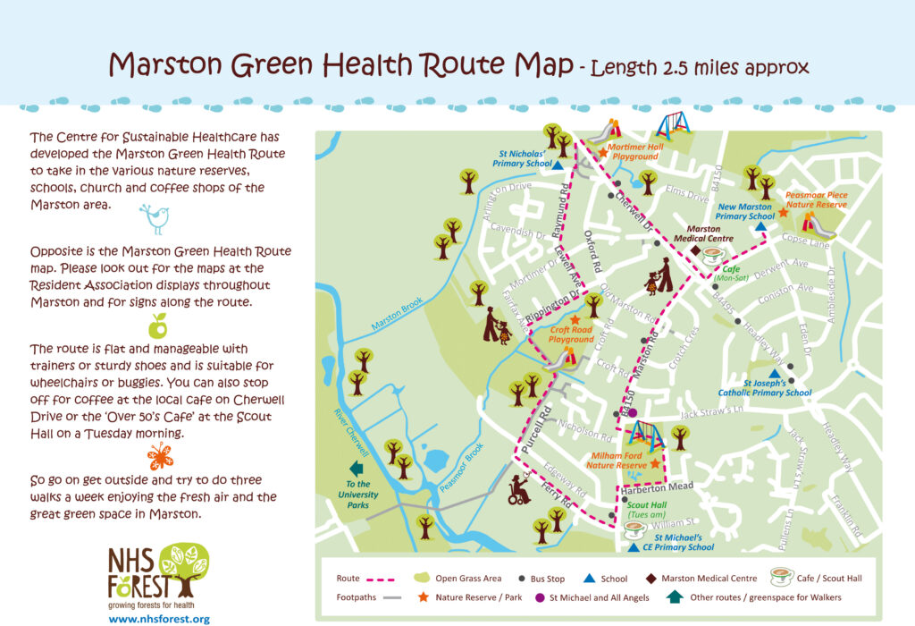 Marston Green Health Route map